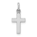 14k White Gold Cross Charm, 20 x 9 mm
