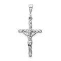 14k White Gold Crucifix Charm, 36 x 17 mm