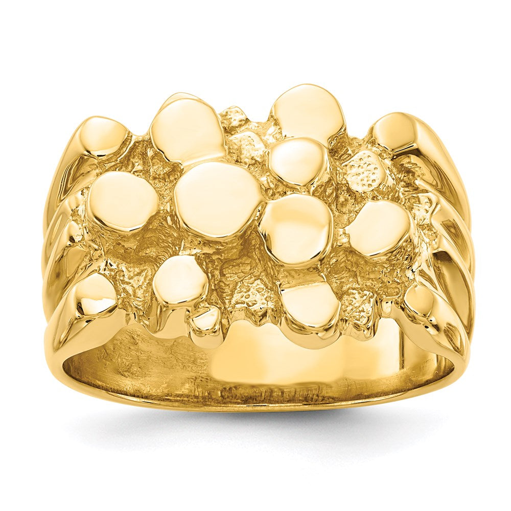 IB Goodman 14k Mens Nugget Ring, Size 10