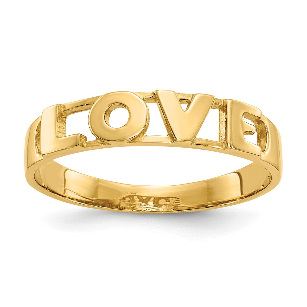 14k LOVE Ring, Size 7