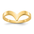 14k Polished Chevron Ring, Size 6
