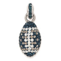 Sterling Silver Crystal Football Pendant, 0.59 g - ID5S9CP6051-0118L7