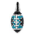 Sterling Silver Crystal Football Pendant, 0.59 g - ID5S9CP6051-0218L7