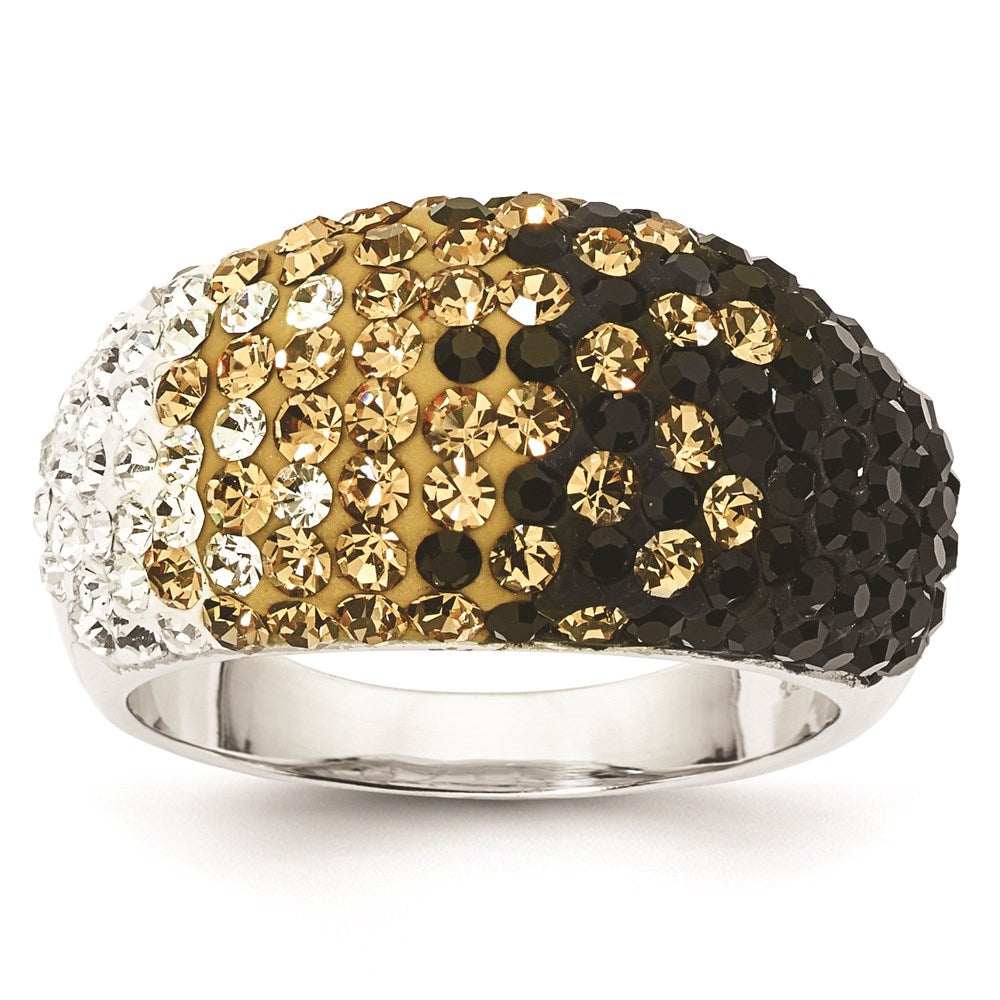 Sterling Silver Crystal Ring, Size 6