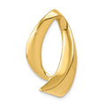 14k Polished Slide Fits up to 8mm Regular/10mm Fancy or Reversible Omega, 30 x 17 mm