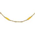 Kennedy 18k Gold-plated Long Agate Beaded w/ 3in ext Necklace, 38 x 5.25 mm