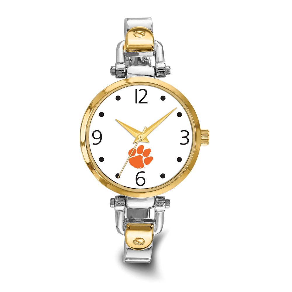 LogoArt Clemson University Elegant Ladies Two-tone Quartz Bracelet Watch