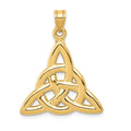 14k Polished Trinity Knot Pendant, 30 x 22 mm