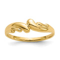 14k Polished Wave Ring, Size 7