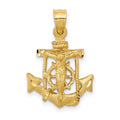 14k Mariners Cross Pendant, 24 x 15 mm