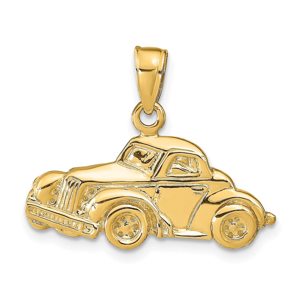 14k Classic Antique Car Pendant, 20 x 25 mm