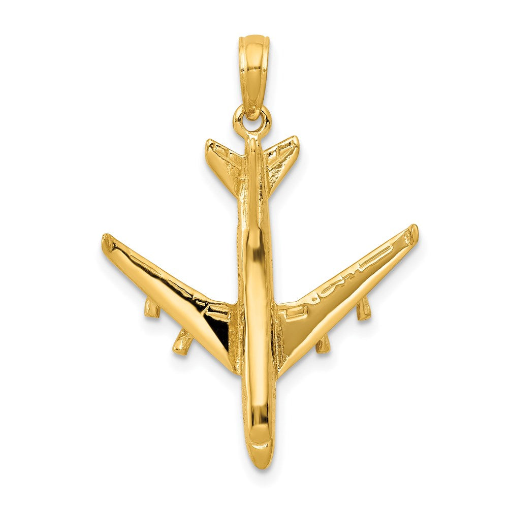 14k 3-D Jet Pendant, 32 x 23 mm