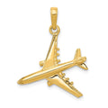 14k 3-D Jet Pendant, 30 x 23 mm