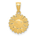14k Polished Sun with Face Pendant, 18 x 12 mm