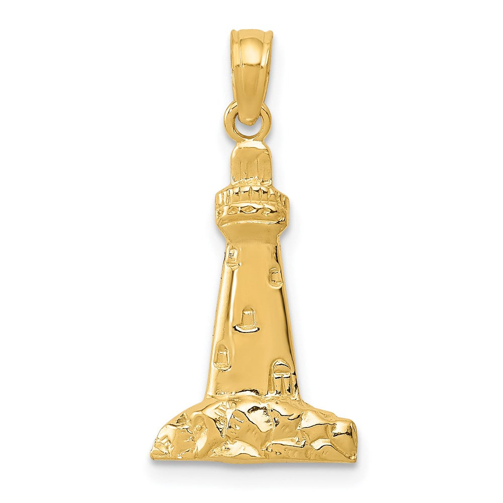 14k Cape May Lighthouse Charm, 23 x 11 mm