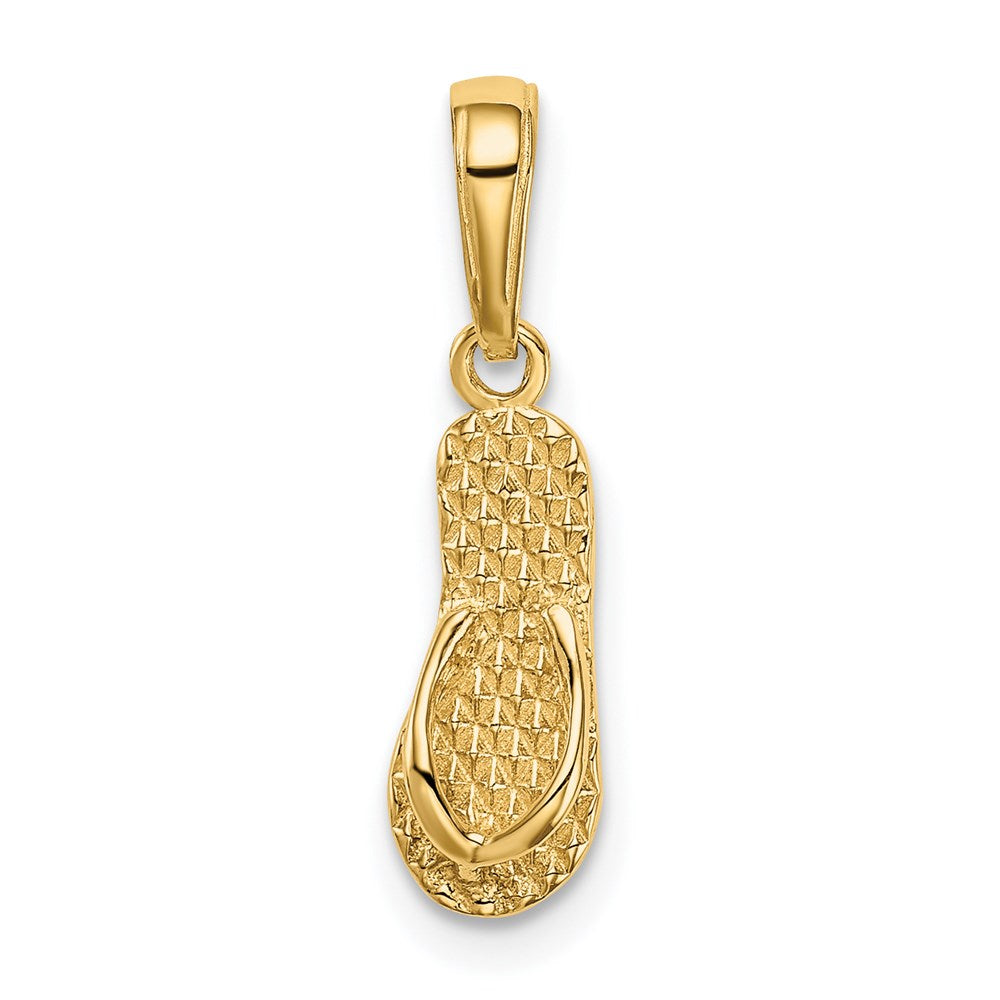 14k 3-D HAWAII Flip-Flop Pendant, 19.5 x 5 mm