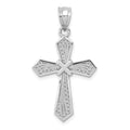 14k White Gold -X- Center Passion Cross Pendant, 31 x 18 mm