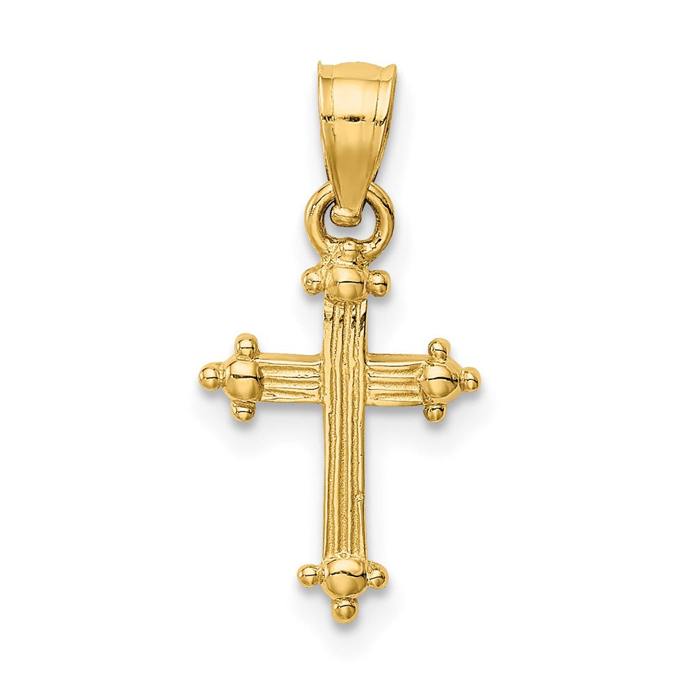 14k Small Cross Charm, 22 x 11 mm