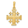 14k Jerusalem Cross Pendant, 30 x 24 mm