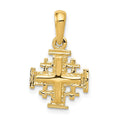 14k Jerusalem Cross Charm, 21 x 13 mm