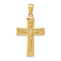 14k Polished Crucifix Pendant, 32 x 18 mm