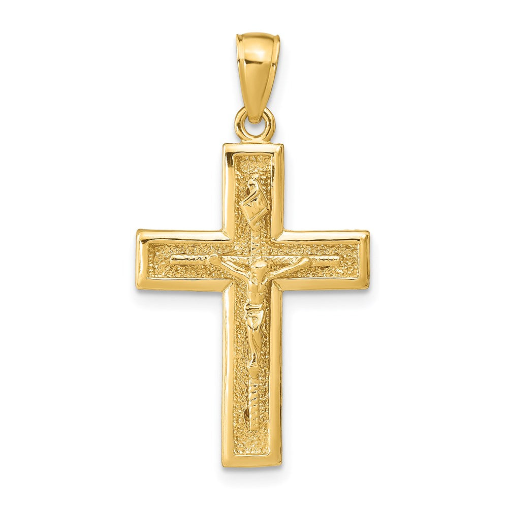 14k Polished Crucifix Pendant, 32 x 18 mm