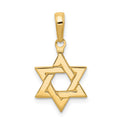 14k Polished Star of David Pendant, 21 x 12 mm