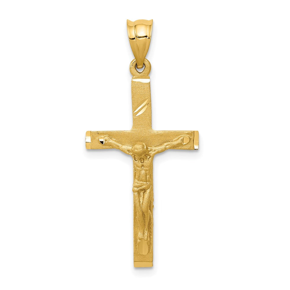 14k Crucifix Pendant, 34 x 17 mm