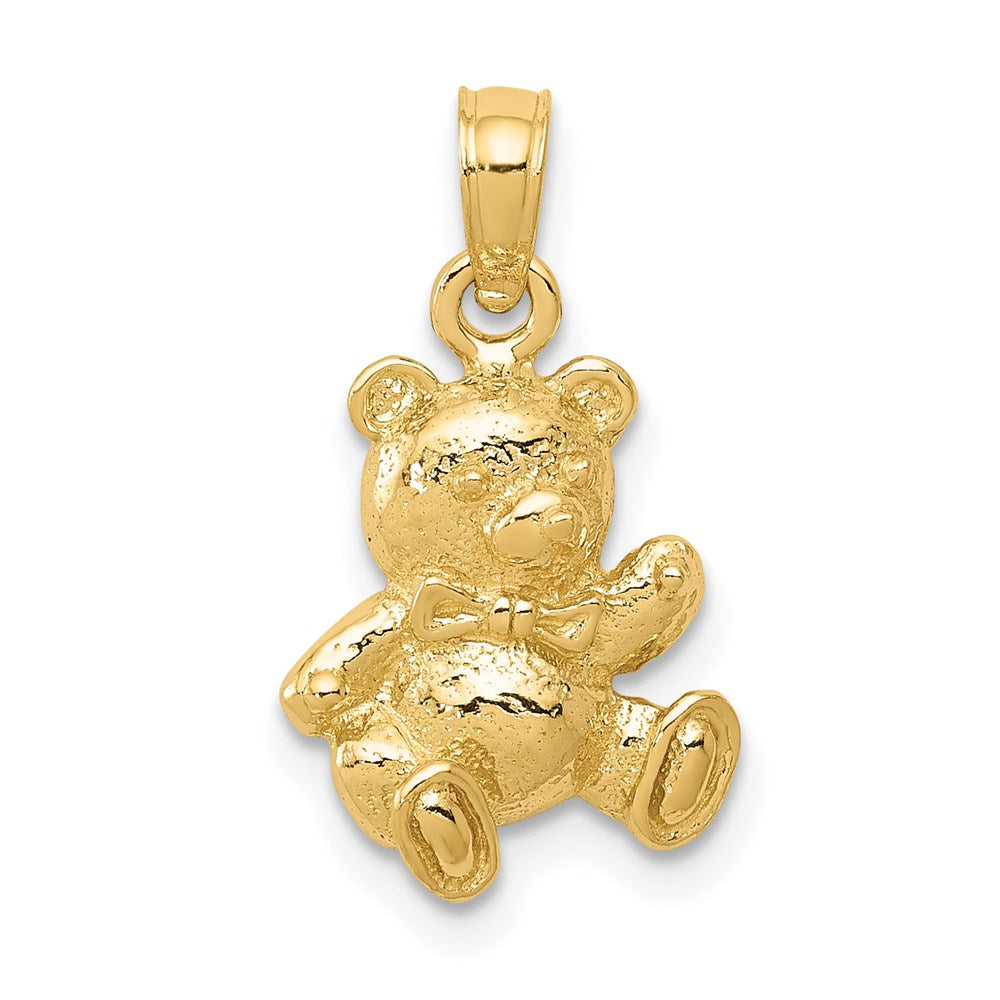 14k Teddy Bear Charm, 20 x 11.35 mm