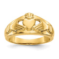 14k Ladies Polished Claddagh Ring, Size 6.5