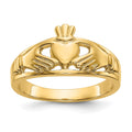 14k Ladies Polished Claddagh Ring, Size 7, 4.21 g