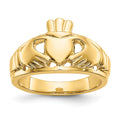 14k Ladies Polished Claddagh Ring, Size 6, 4.83 g