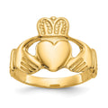14k Ladies Polished Claddagh Ring, Size 6, 3.51 g
