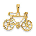 14k 3-D Bicycle with Moveable Pedals and Wheels Charm, 13 x 8.2 mm
