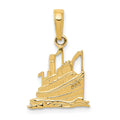 14k Cruise Ship Pendant, 21 x 14 mm