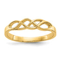 14k Free Form Knot Ring, Size 7