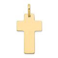 14k Polished Cross Charm, 36 x 19 mm