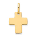 14k Polished Cross Charm, 22 x 13 mm