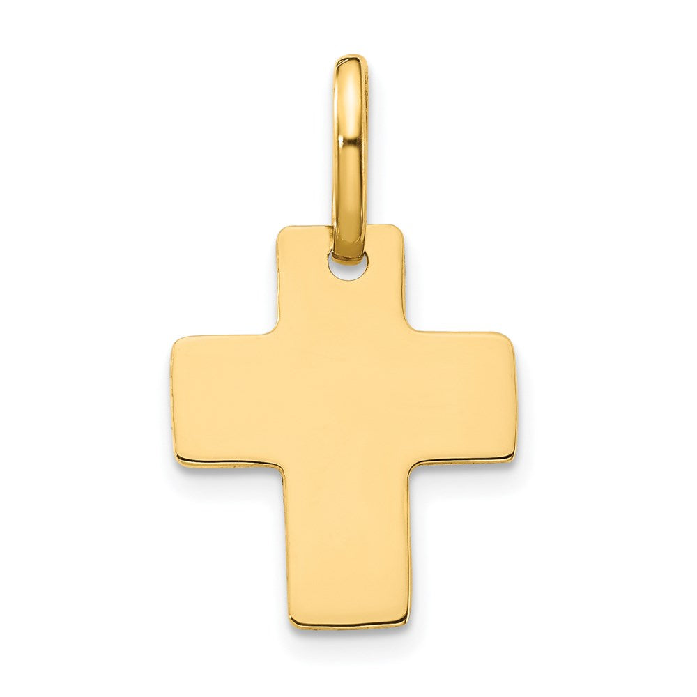 14k Polished Cross Charm, 22 x 13 mm
