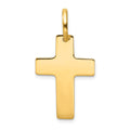 14k Polished Cross Charm, 30 x 17 mm, 1.57 g