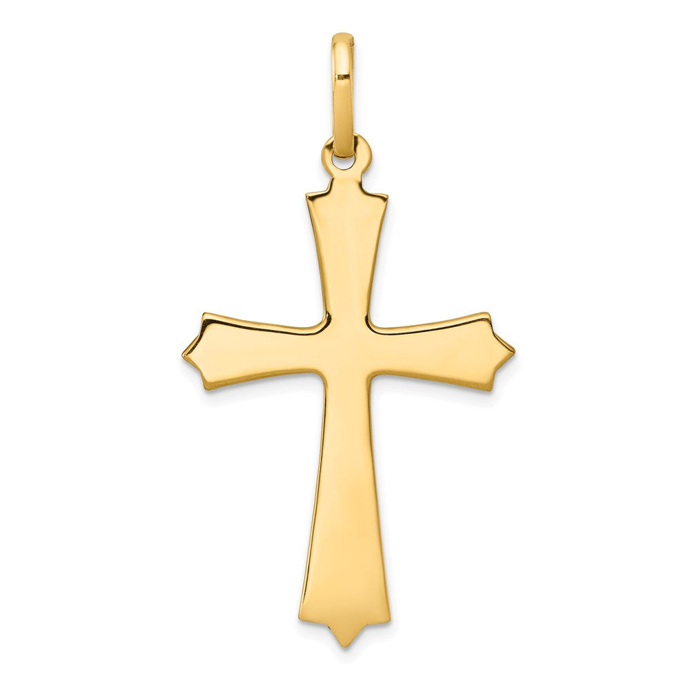 14k Polished Cross Pendant, 42 x 23 mm