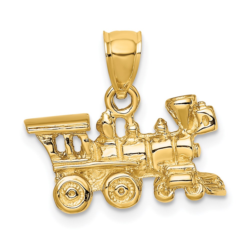 14k 3-D Locomotive Charm, 9.8 x 18.65 mm