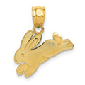 14K Rabbit Charm, 13.5 x 18 mm