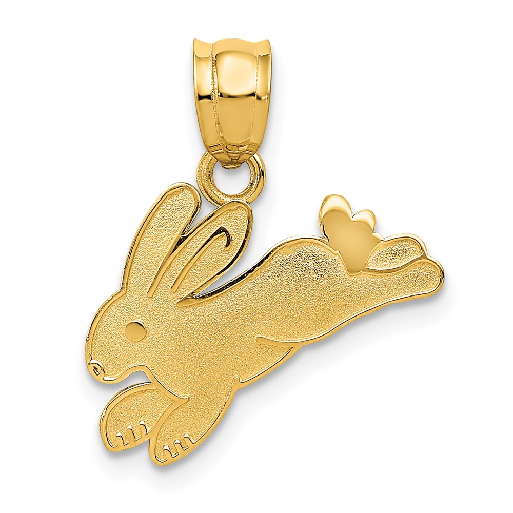 14K Rabbit Charm, 13.5 x 18 mm