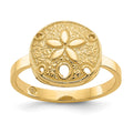 14k Polished Sand Dollar Ring, Size 7