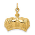 14k Fleur De Lis Crown Charm, 20 x 20 mm