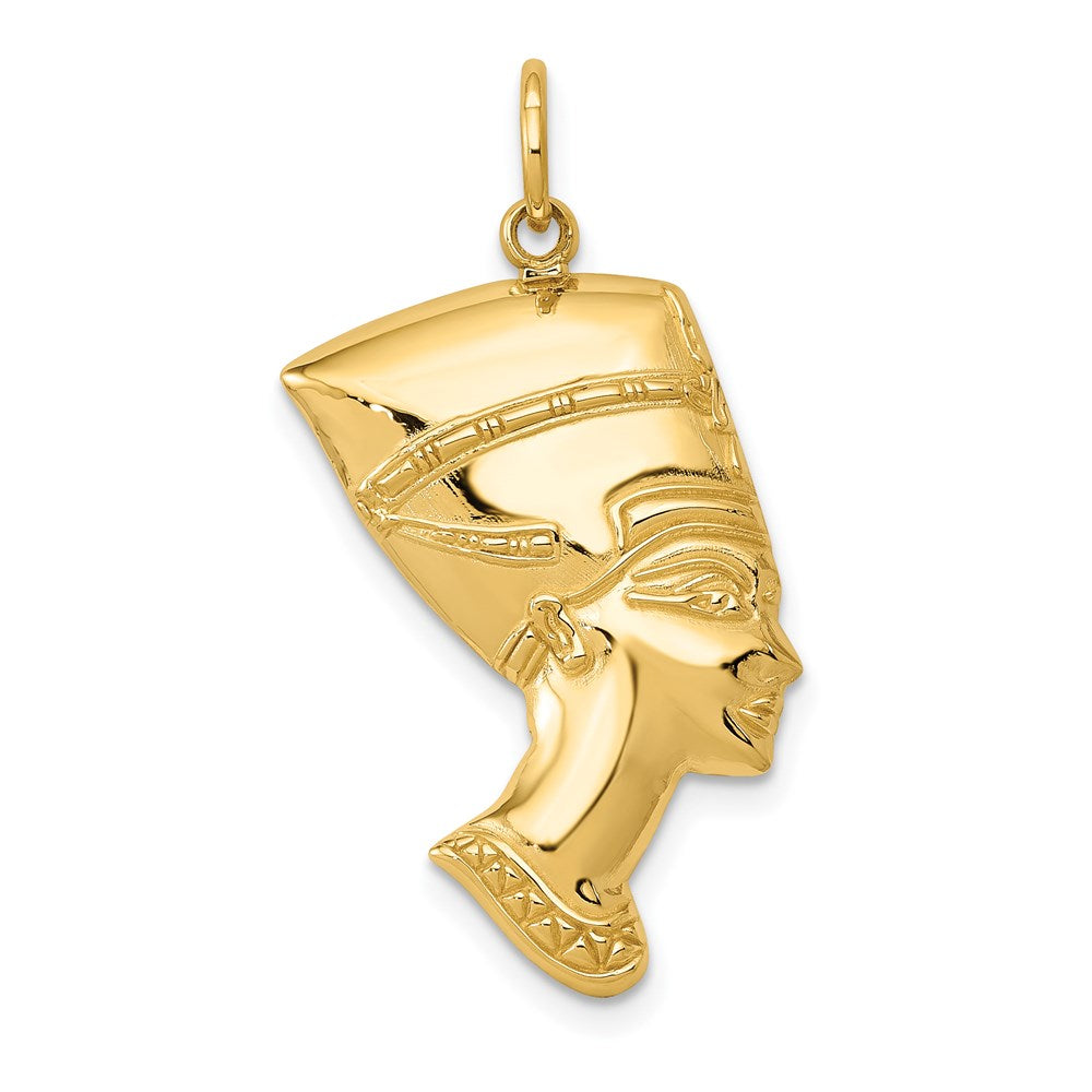 14k Nefertiti Charm, 30.5 x 16 mm