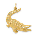 14k Alligator Charm, 31 x 23 mm