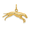 14k Greyhound Charm, 18 x 25 mm
