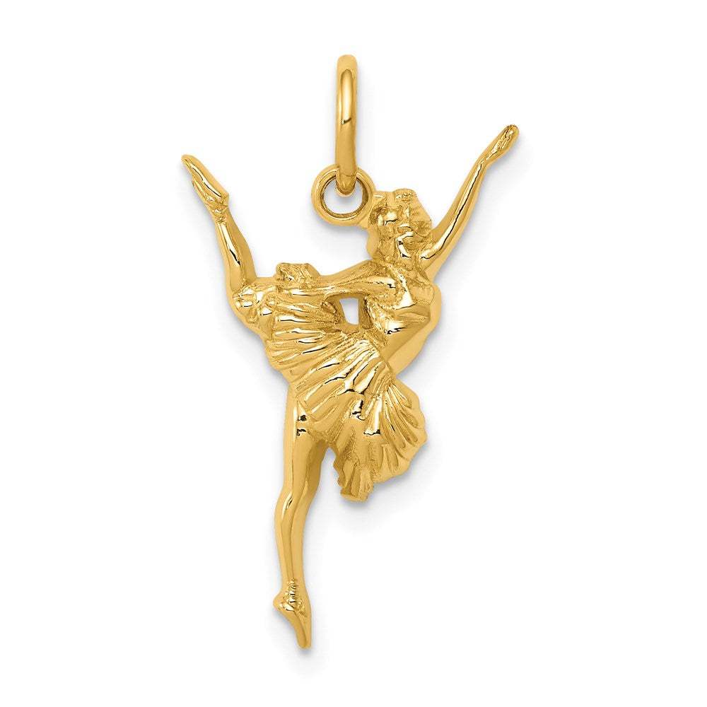 14k Ballerina Charm, 21 x 13 mm